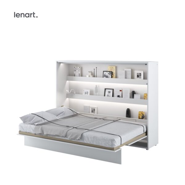 Dig-net nábytok Sklápacia posteľ Lenart BED CONCEPT BC-04p | biely lesk 140 x 200 cm