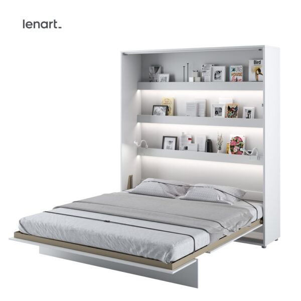 Dig-net nábytok Sklápacia posteľ Lenart BED CONCEPT BC-13p | biely lesk 180 x 200 cm