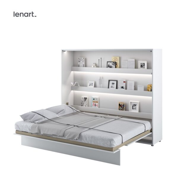 Dig-net nábytok Sklápacia posteľ Lenart BED CONCEPT BC-14p | biely lesk 160 x 200 cm