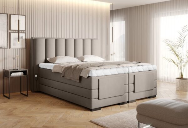 ArtElta Manželská posteľ VEROS Boxspring | elektrická polohovateľná 160 x 200 cm Farba: Poco 07 