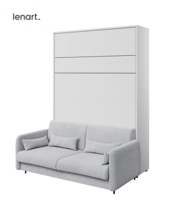 Dig-net nábytok Posteľ Lenart BED CONCEPT s pohovkou | biela 140 x 200 cm