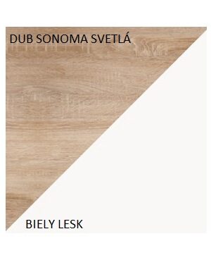 ArtCross Spálňa VIKI Farba: Dub sonoma svetlá / biely lesk